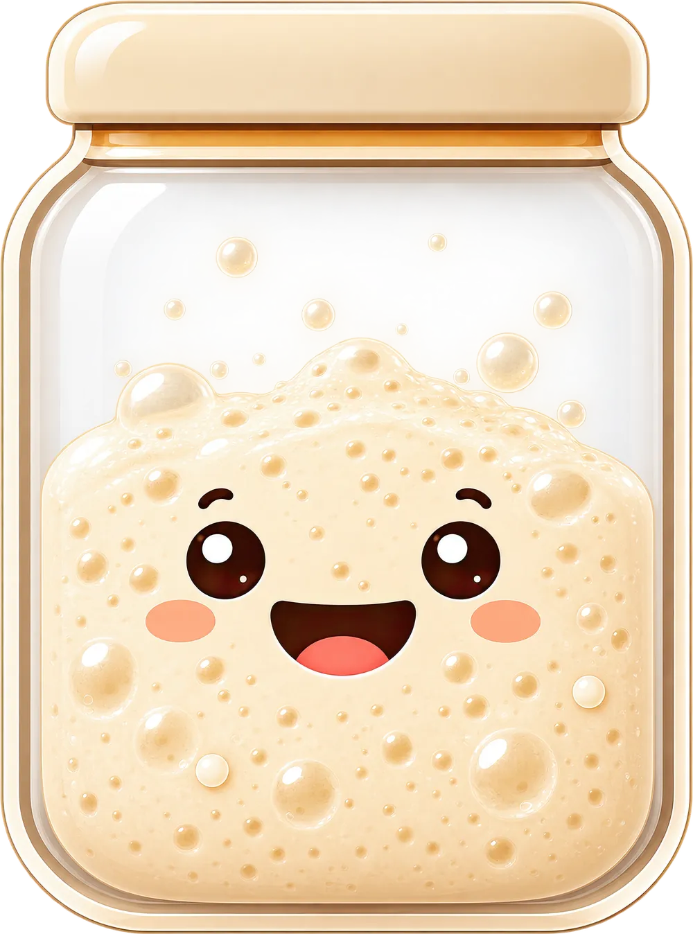 Das Maskottchen von Mein Hermann, ein Sauerteig im Glas
