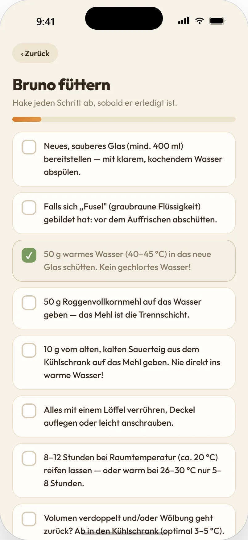 Fütterungs-Checkliste mit 8 Schritten
